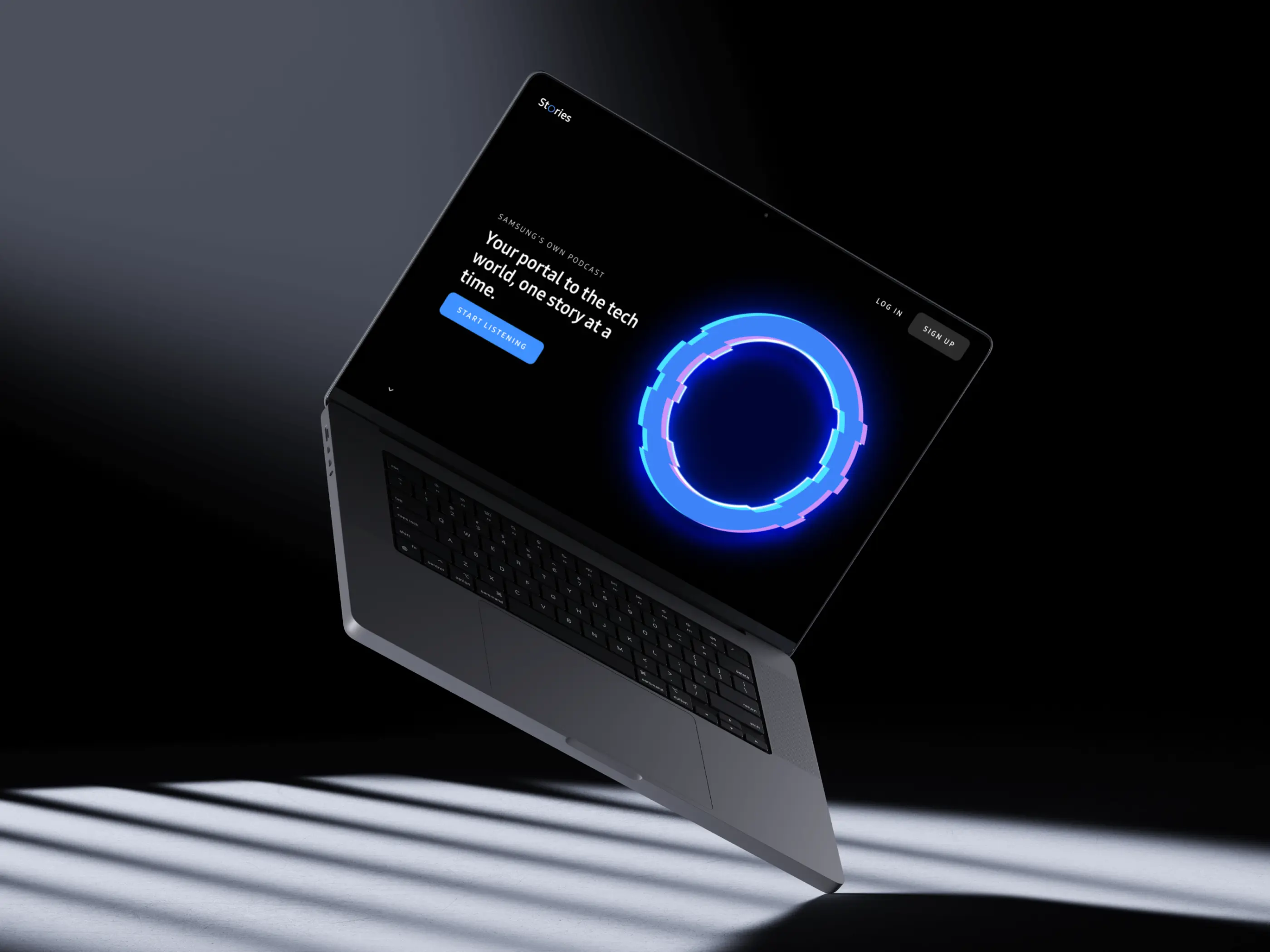 Podcast Branding for Samsung's Hypothetical Podcast called Stories - UI/UX Design Challenge